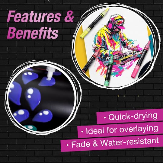 Faber-Castell® Black Edition Metallic Shake & Paint Acrylic Markers